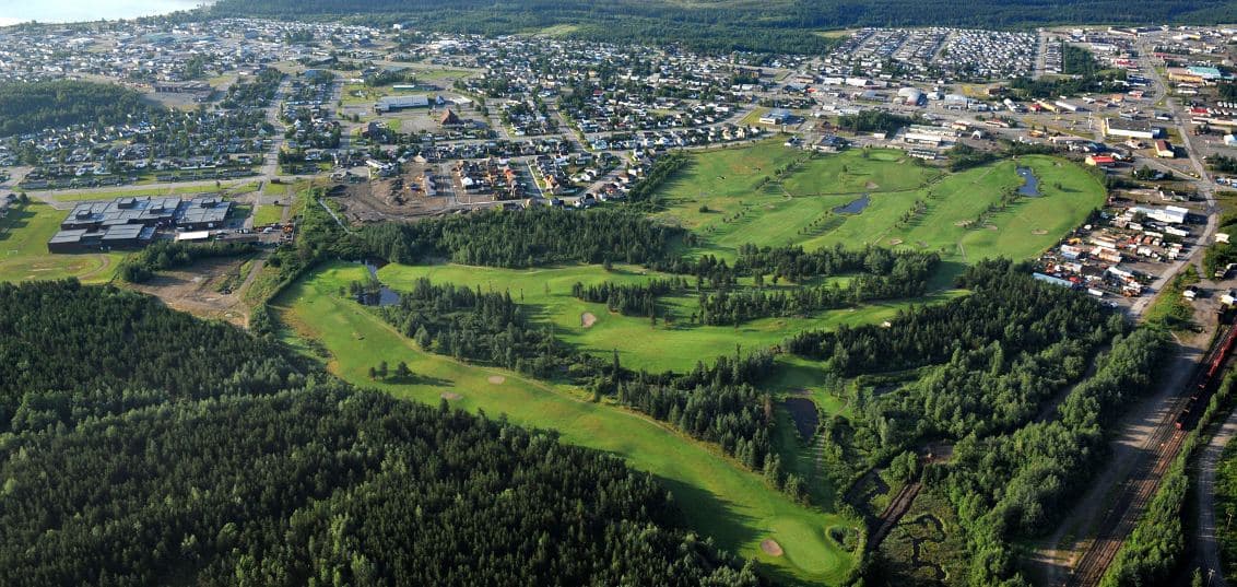 Vue du parcours de Chibougamau, à Chibougamau.